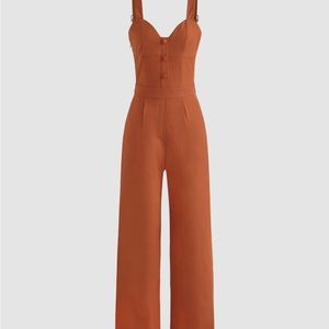Cider Solid Retro Jumpsuit